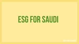 Read more about the article ESG for Saudi